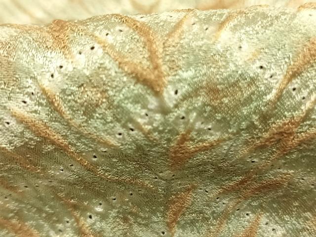 平和屋着物●上質な小紋 杢目絞り 霞文 ロング丈 正絹 逸品 未使用 AABK1115fy
