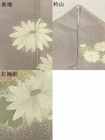 平和屋着物●訪問着 草花文 金彩 正絹 逸品 AABK1123fy