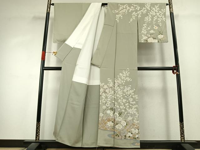 平和屋着物●訪問着 花鳥文 金彩 正絹 逸品 AABK1128fy