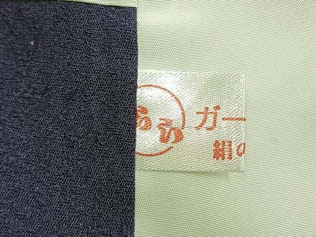 平和屋着物●上質な色無地 吉祥花地紋 深紫色 正絹 逸品 AABK1131fy