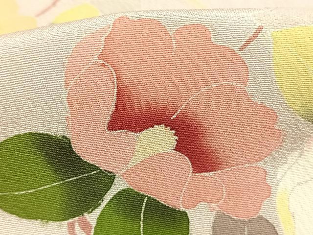 平和屋着物●訪問着 友禅 枝花文 暈し染め ロング丈 正絹 逸品 未使用 AABK1134fy