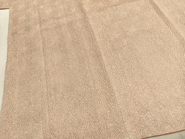 平和屋着物●名門 藤娘きぬたや・総絞り(杢目絞り) 小紋 霞文 正絹 逸品 未使用 AABK1159fy