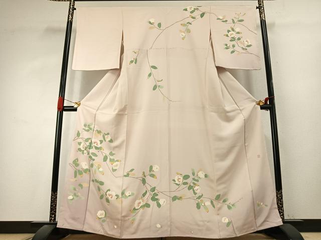 平和屋着物●訪問着 友禅 作家物 枝花文 暈し染め 正絹 逸品 AABK1170fy