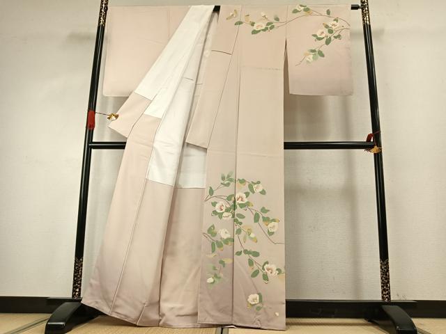 平和屋着物●訪問着 友禅 作家物 枝花文 暈し染め 正絹 逸品 AABK1170fy