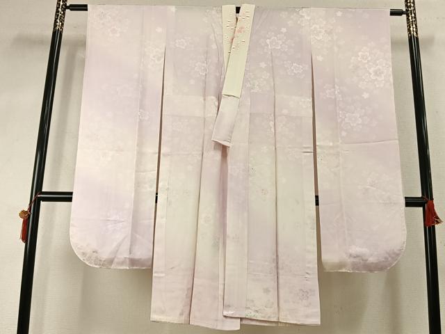 平和屋着物●振袖用長襦袢 無双仕立て 舞桜地紋 暈し染め 金彩 京都きもの友禅扱い 半衿刺繍 正絹 逸品 未使用 AABK1177fy