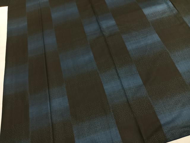 平和屋着物●本場大島紬 9マルキ 市松文様 正絹 逸品 AABK1185fy