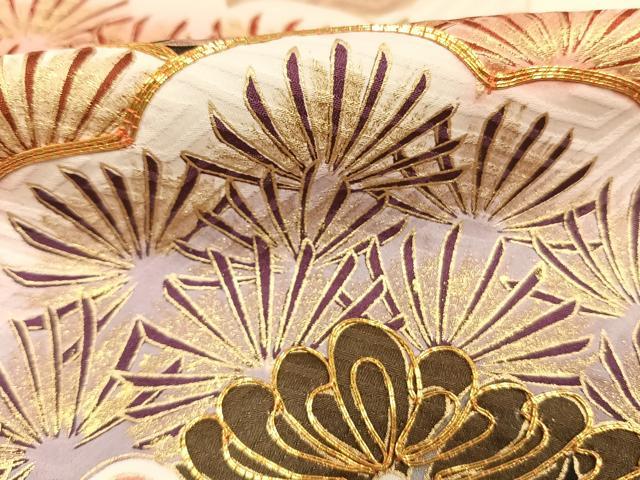平和屋着物●豪華振袖 駒刺繍 松竹梅 金彩 仮絵羽 正絹 逸品 未使用 AABK1186fy