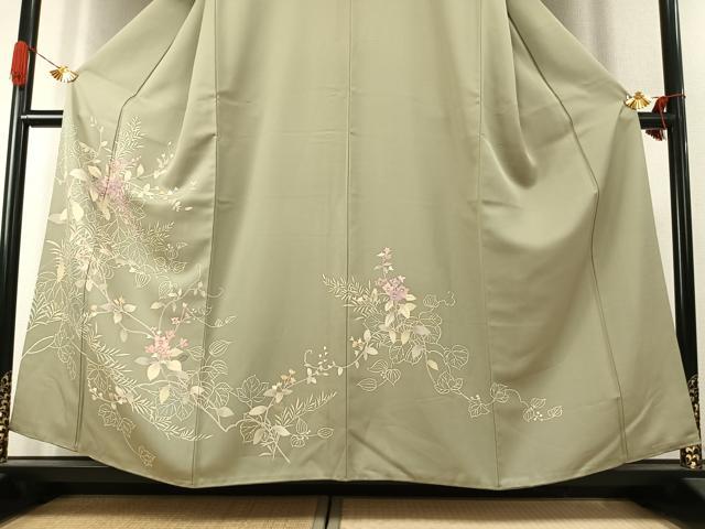 平和屋着物●訪問着 枝花文 金彩 正絹 逸品 AABK1188fy