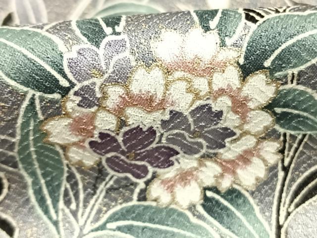 平和屋着物●訪問着 草花文 暈し染め 金彩 正絹 逸品 AABK1191fy