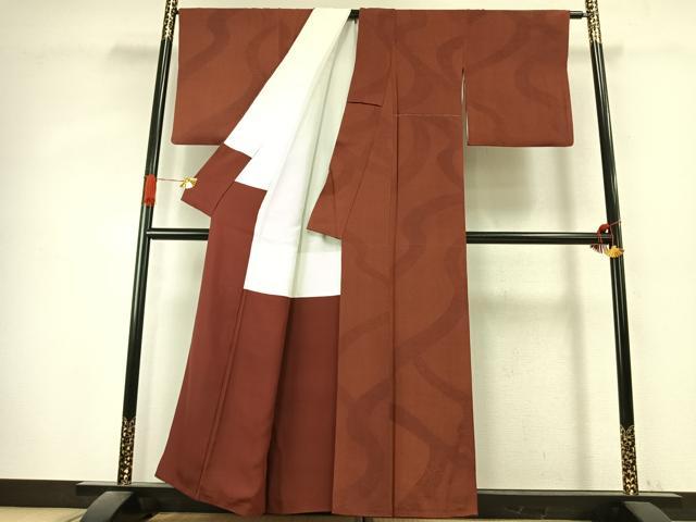 平和屋着物●内田秀一 江戸小紋 抽象文様 正絹 逸品 AABK1207fy