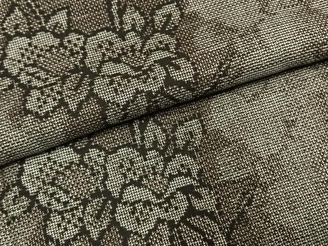 平和屋着物●本場大島紬 9マルキ 枝花文 正絹 逸品 未使用 AABK1222fy