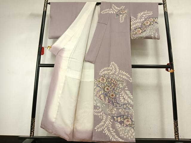 平和屋着物●訪問着 辻が花 暈し染め 鬼しぼ縮緬 正絹 逸品 AABK1231fy