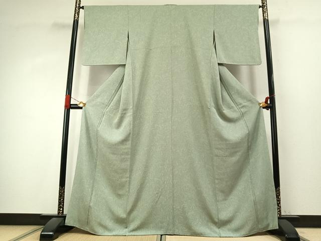 平和屋着物●上質な小紋 墨流し文様 正絹 逸品 AABK1238fy