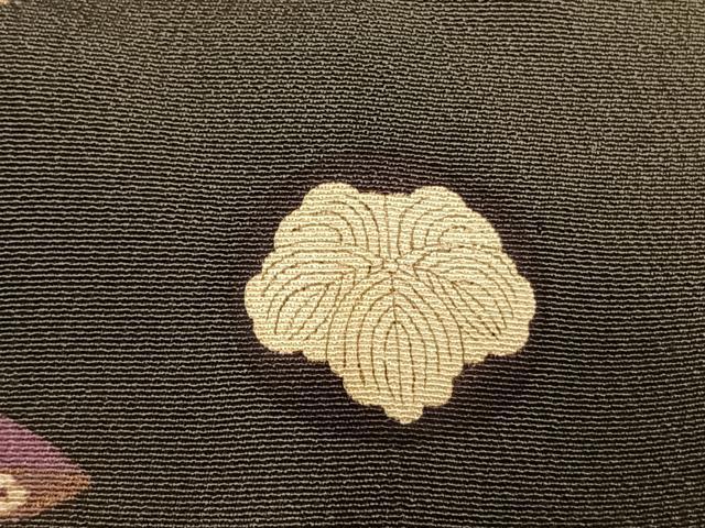 平和屋本店●アンティーク 大正ロマン 振袖 駒刺繍 草花文 暈し染め 金糸 金彩 正絹 逸品 AABK1245fy