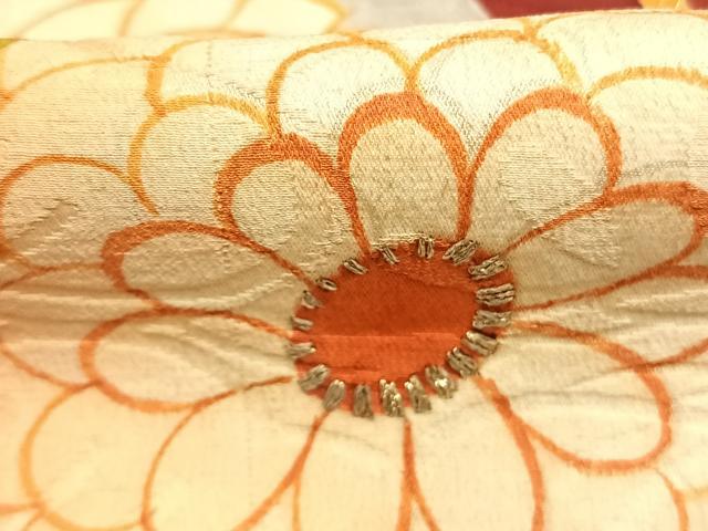 平和屋本店●アンティーク 大正ロマン 振袖 駒刺繍 松竹梅 暈し染め 金糸 正絹 逸品 AABK1248fy