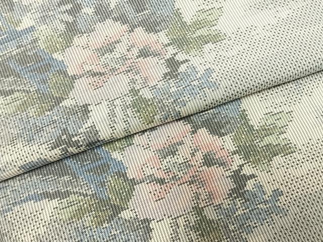 平和屋着物●都喜ヱ門 本場大島紬 7マルキ 総絣 草花文 藤絹織物謹製 正絹 逸品 AABK1251fy