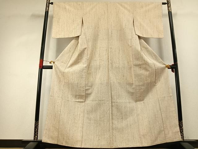 平和屋着物●ぜんまい紬 絣文様 正絹 逸品 AABK1252fy
