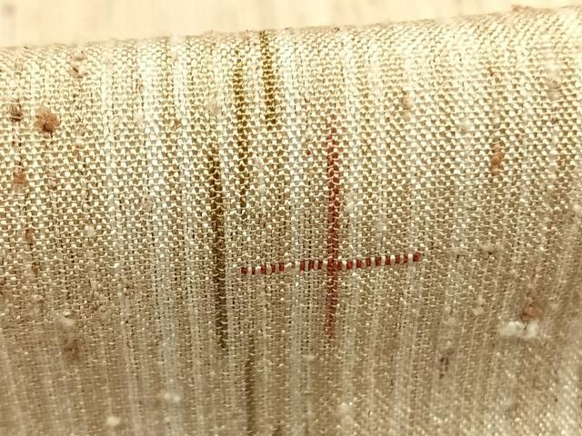 平和屋着物●ぜんまい紬 絣文様 正絹 逸品 AABK1252fy