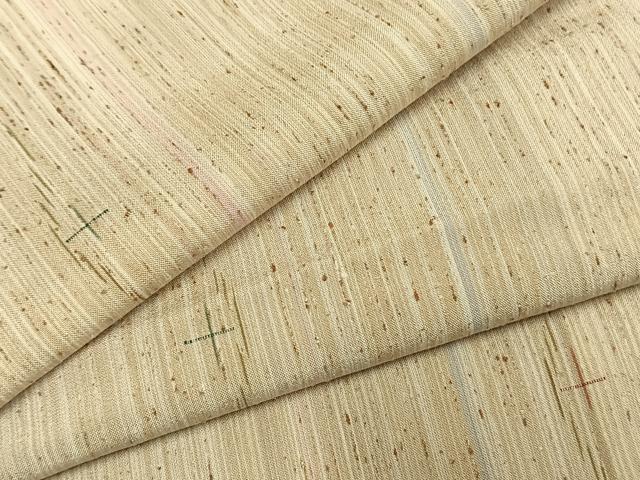平和屋着物●ぜんまい紬 絣文様 正絹 逸品 AABK1252fy