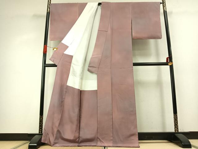平和屋着物●染色作家 斉藤三才 小紋 霞文 暈し染め ロング丈 正絹 逸品 未使用 AABK1256fy