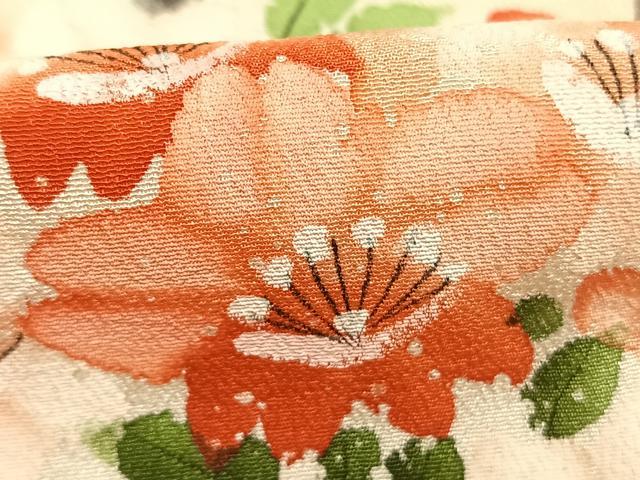 平和屋着物●訪問着 手描き 枝花文 暈し染め 正絹 逸品 AABK1258fy