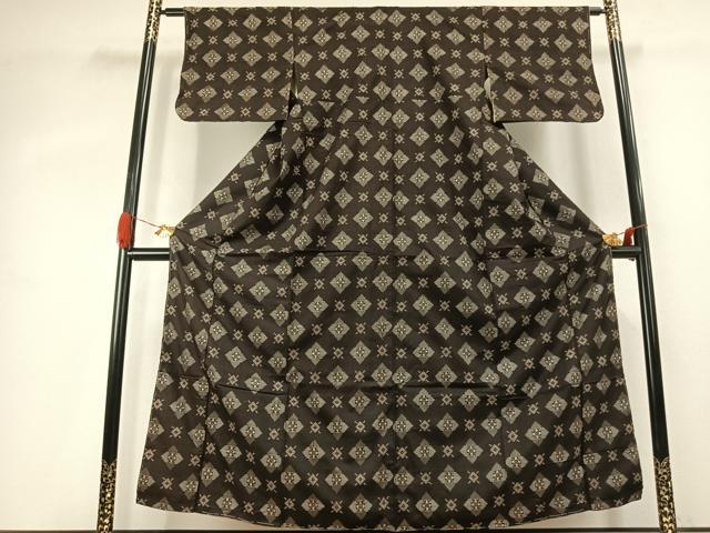 平和屋着物●本場大島紬 龍郷絣 正絹 逸品 AABK1261fy