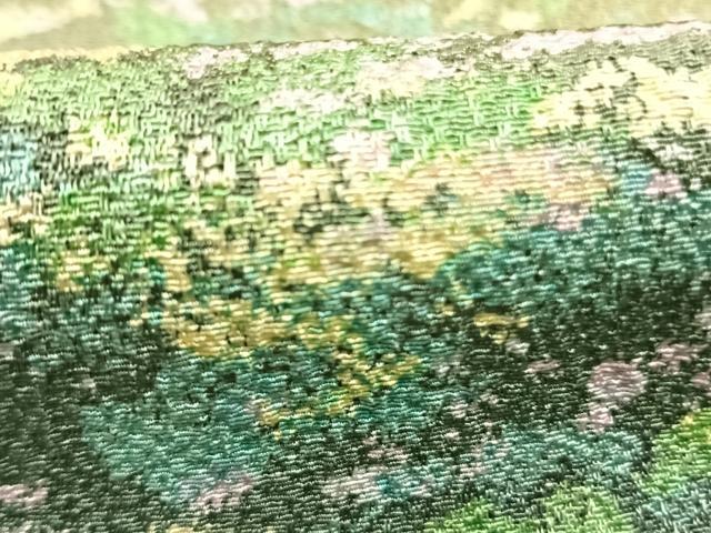 平和屋着物●訪問着 太鼓柄袋帯セット 霞文 暈し染め 正絹 逸品 AABK1268fy