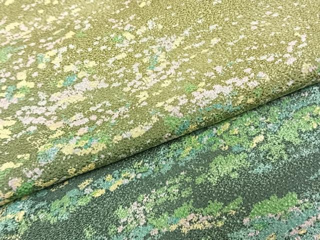 平和屋着物●訪問着 太鼓柄袋帯セット 霞文 暈し染め 正絹 逸品 AABK1268fy