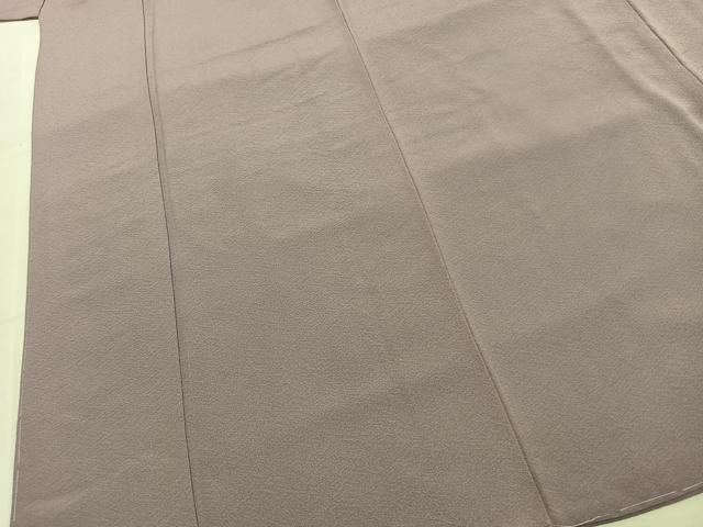 平和屋着物●上質な色無地 鴇鼠色 正絹 逸品 未使用 AABK1272fy