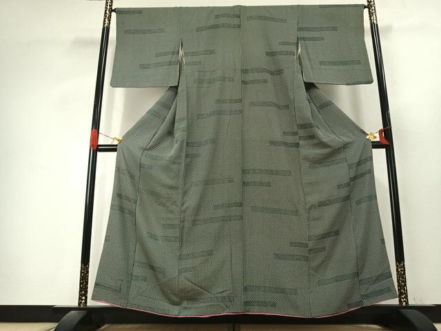 平和屋着物●江戸小紋 色紙花文 正絹 逸品 AABK1276fy
