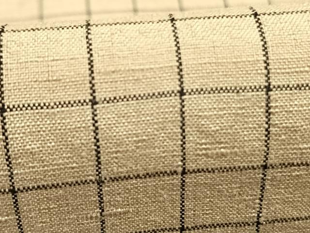 平和屋着物●結城紬 格子 証紙付き 仮絵羽 正絹 逸品 未使用 AABK1304fy