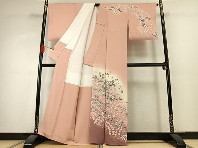 平和屋着物●訪問着 辻が花 絞り 暈し染め 正絹 逸品 AABK1312fy