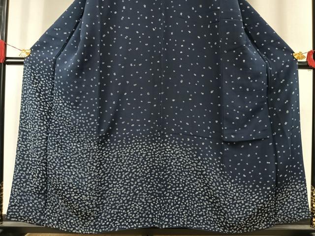 平和屋着物●訪問着 抽象文様 鬼しぼ縮緬 正絹 逸品 AABK1321fy