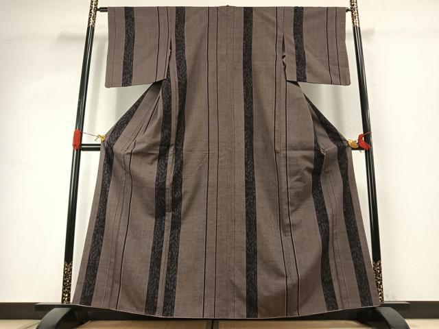 平和屋着物●上質な紬 間道 正絹 逸品 AABK1322fy