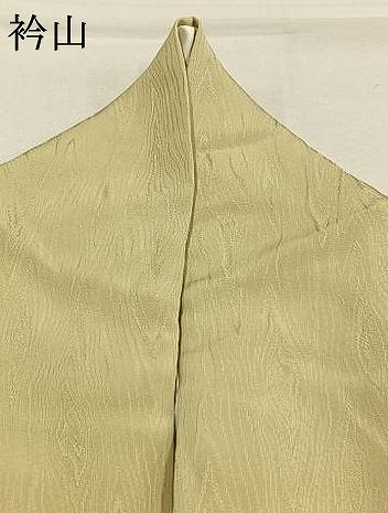 平和屋着物●上質な色無地 杢目地紋 蒸栗色 正絹 逸品 AABK1324fy