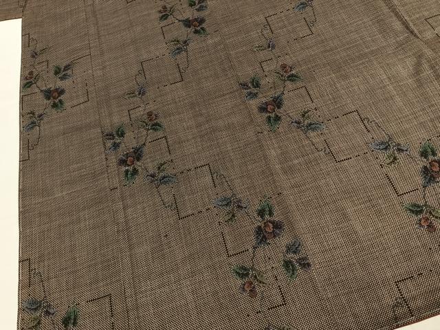 平和屋着物●本場大島紬 7マルキ 草花文 やまと誂製 正絹 逸品 未使用 AABK1325fy