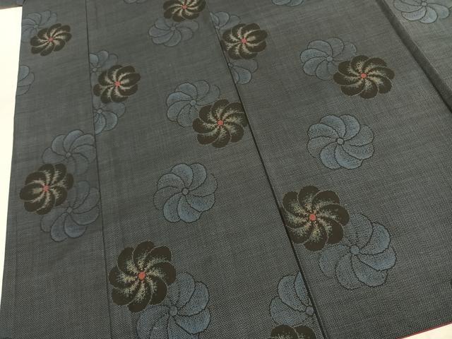 平和屋着物●本場大島紬 9マルキ 捻梅文 正絹 逸品 AABK1326fy