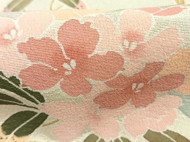 平和屋着物●訪問着 友禅 枝花文 暈し染め 正絹 逸品 AABK1327fy