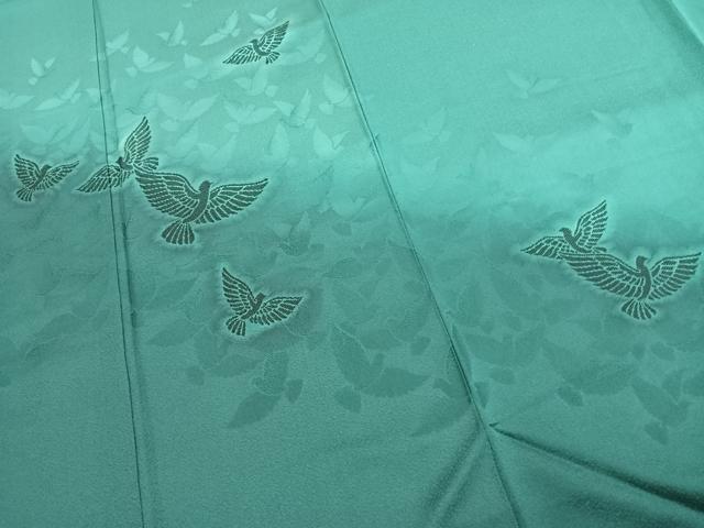 平和屋着物●染色作家 斉藤三才 訪問着 三才鳥 暈し染め 正絹 逸品 AABK1328fy