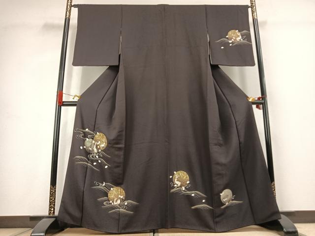 平和屋着物●訪問着 刺繍 兎 暈し染め 金糸 金銀彩 三越扱い 正絹 逸品 AABK1333fy