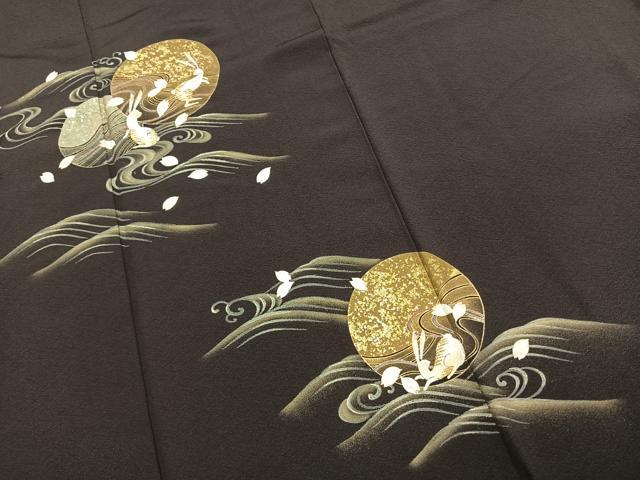 平和屋着物●訪問着 刺繍 兎 暈し染め 金糸 金銀彩 三越扱い 正絹 逸品 AABK1333fy