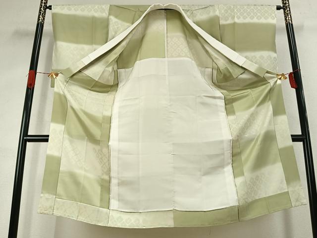 平和屋着物●長襦袢 無双仕立て 横段文 暈し染め 正絹 逸品 AABK1335fy