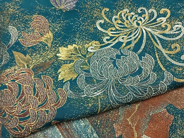 平和屋着物●ファッションデザイナー HIROKO KOSHINO コシノヒロコ 訪問着 寿光織 花蝶文 金銀糸 正絹 逸品 AABK1336fy