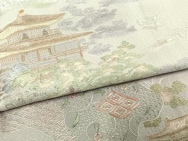 平和屋着物●豪華色留袖 中国三大刺繍 汕頭刺繍 スワトウ刺繍 蘇州刺繍 総刺繍 風景文 暈し染め 正絹 逸品 未使用 AABK1341fy