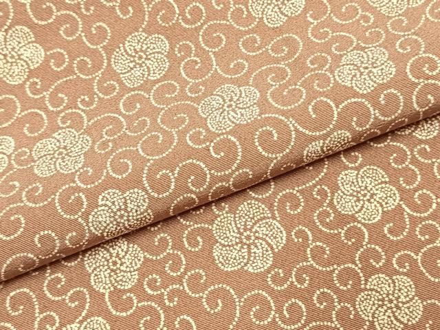 平和屋着物●江戸小紋 花唐草文 正絹 逸品 AABK1343fy