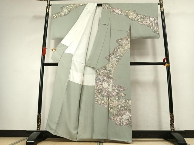 平和屋着物●訪問着 辻が花 絞り 暈し染め 正絹 逸品 AABK1363fy