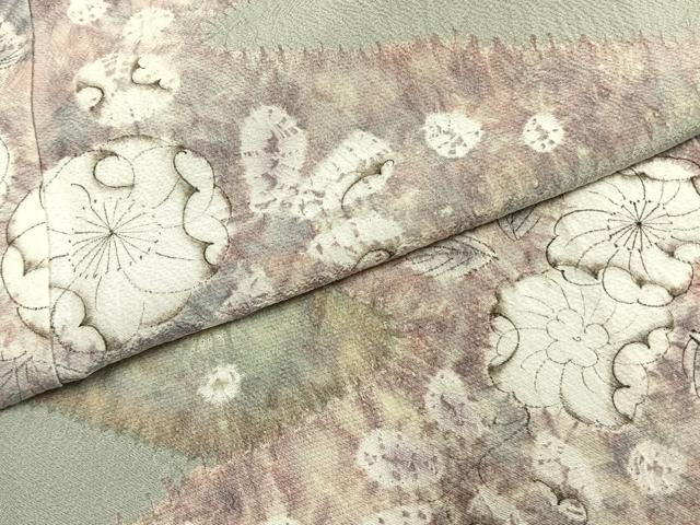 平和屋着物●訪問着 辻が花 絞り 暈し染め 正絹 逸品 AABK1363fy