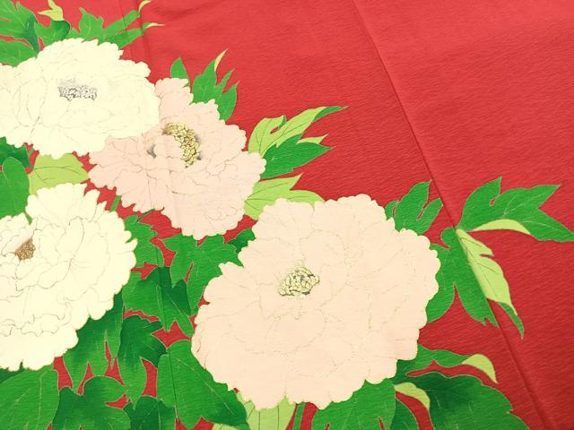 平和屋着物●染色作家 草野一騎 振袖 草花文 暈し染め 金銀彩 正絹 逸品 AABK1367fy