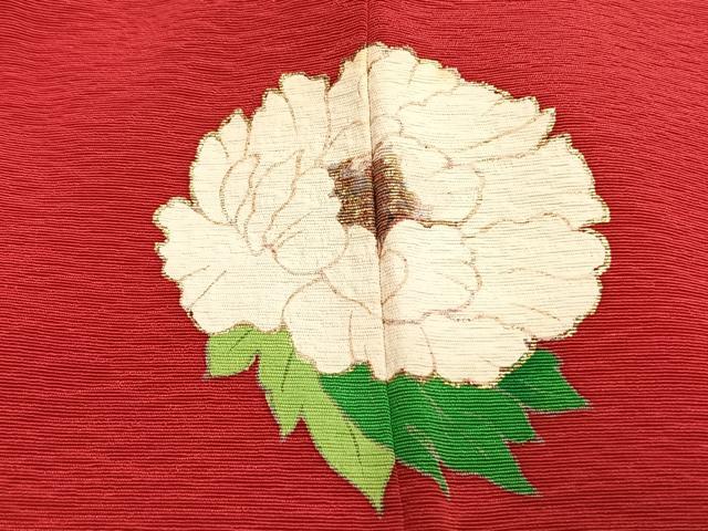 平和屋着物●染色作家 草野一騎 振袖 草花文 暈し染め 金銀彩 正絹 逸品 AABK1367fy