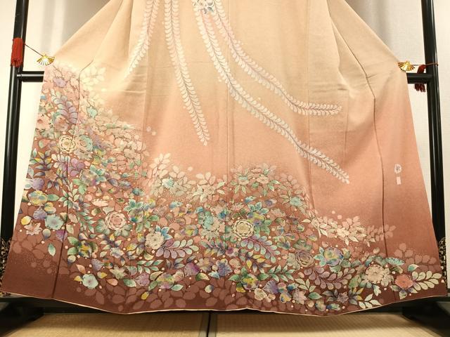 平和屋着物●訪問着 作家物 辻が花 絞り 暈し染め 正絹 逸品 AABK1382fy